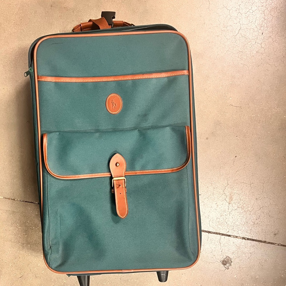 🌹Vintage Polo by Ralph Lauren Green and Tan Travel Bag